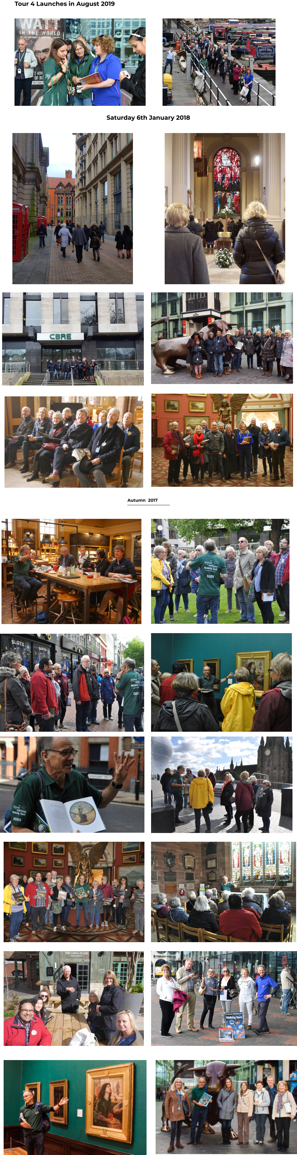 Autumn  2017 Saturday 6th January 2018 Tour 4 Launches in August 2019