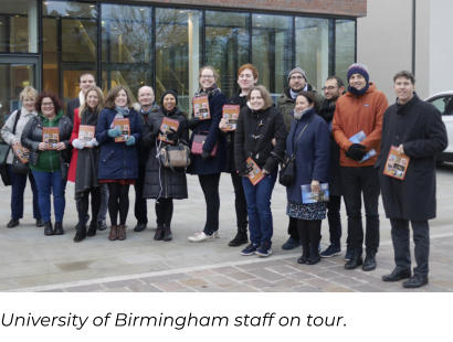 University of Birmingham staff on tour.